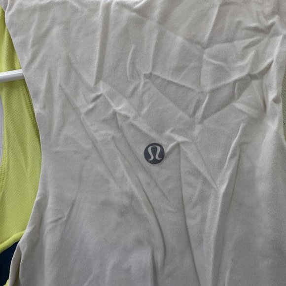 Lululemon First base Blue White First Base Colorblock Racerback Tank Top Sz 6 - Picture 5 of 7